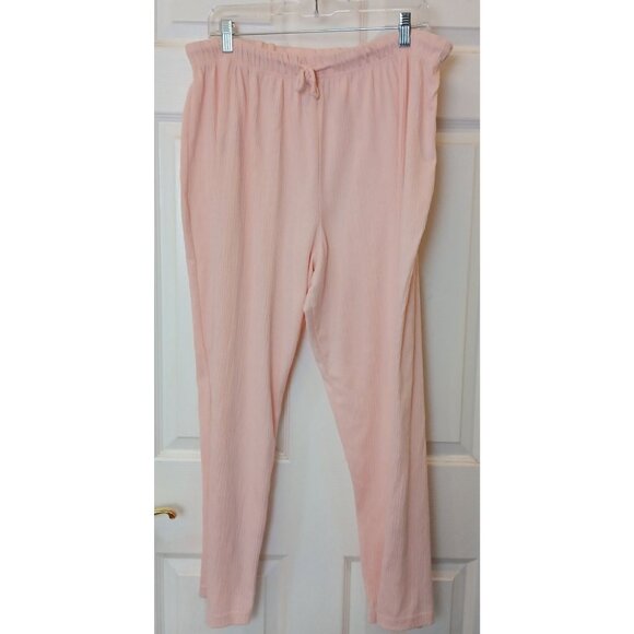 All American Comfort Pants - All American Comfort Pink Drawstring Elastic Waist Pants LArge Cotton Blend #O12
